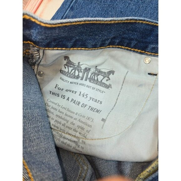 Levis Mens 550 Relaxed Fit Jeans 40x30 Tapered Leg Cotton Blue - Picture 7 of 10